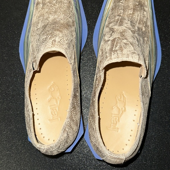 Men’s leather fashion shoes Taj collection Size 8.5 DEBO-BEIGE - Picture 4 of 8